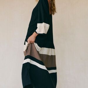 Free People Black‎ and Brown Maxi Dress